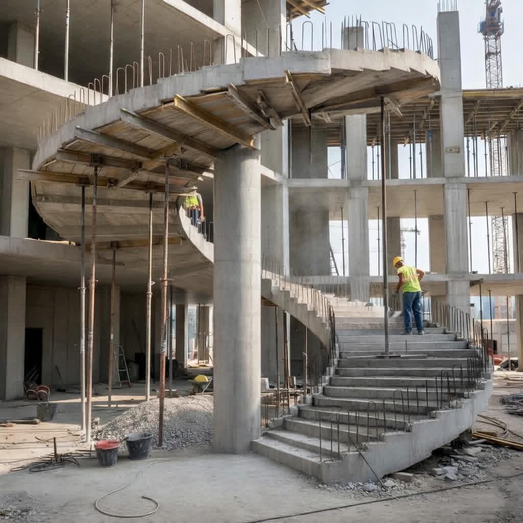 Classic Concrete Staircase